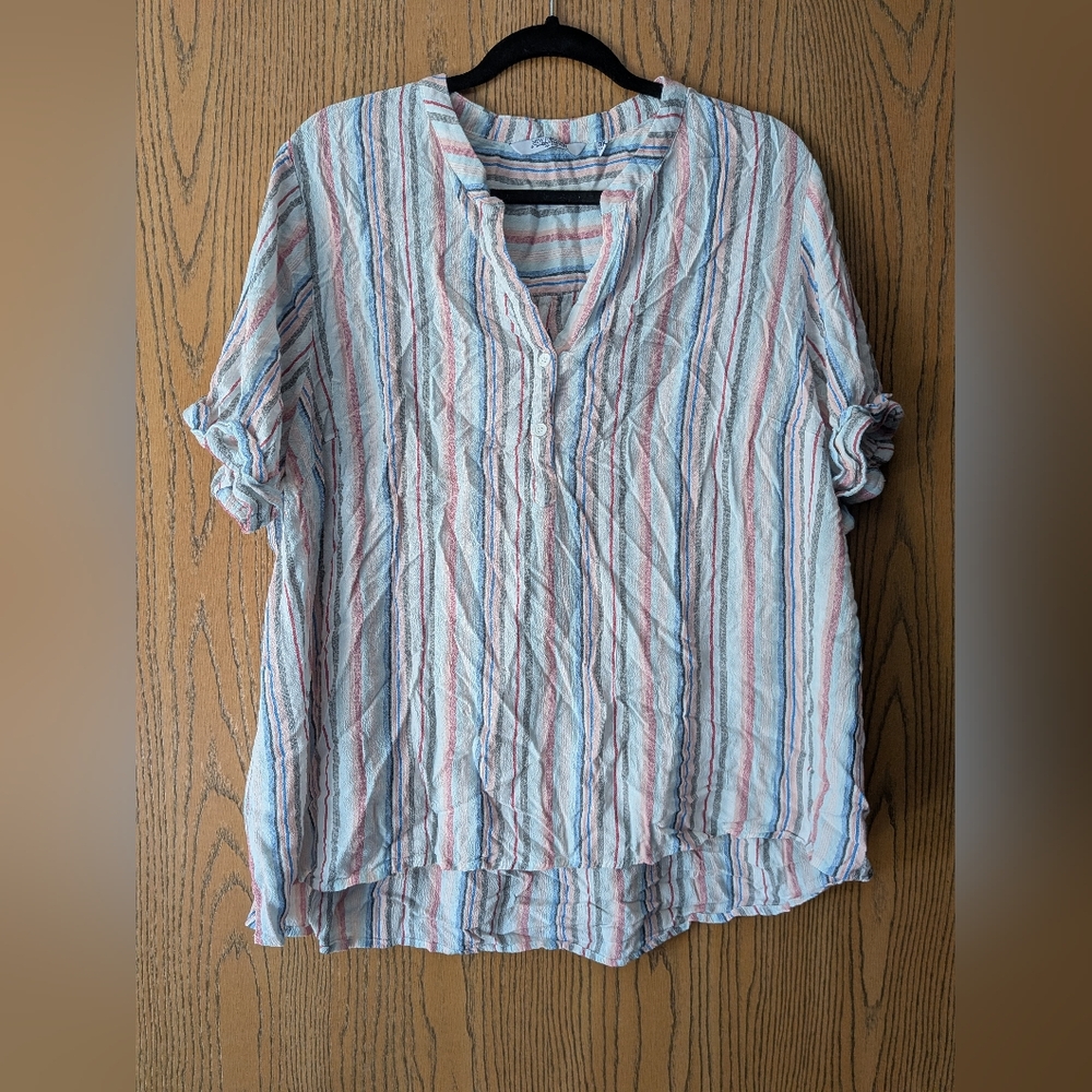 New Direction Striped Blouse | 3X